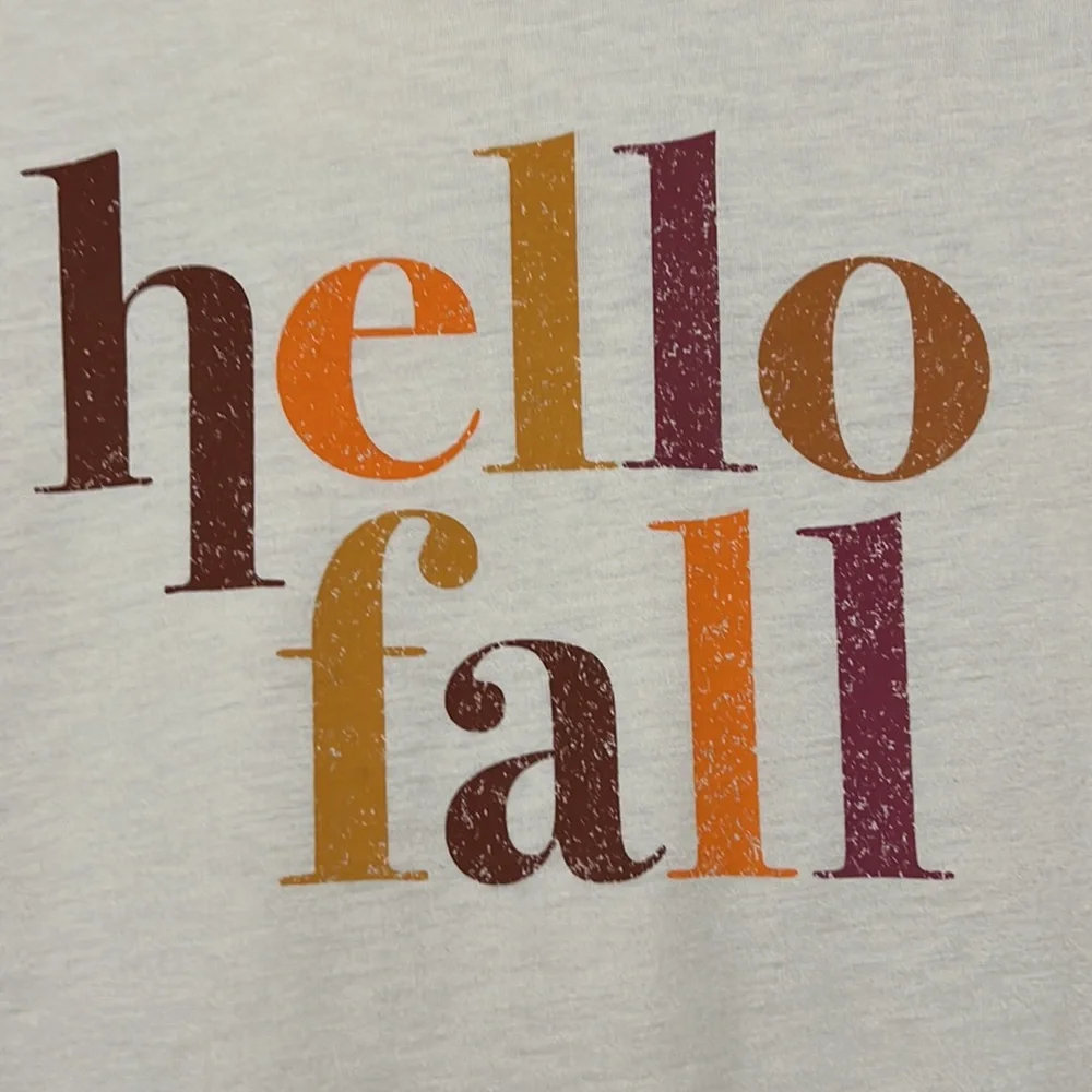 NWT - Hello Fall long sleeve tshirt - various sizes available - Picture 2 of 2